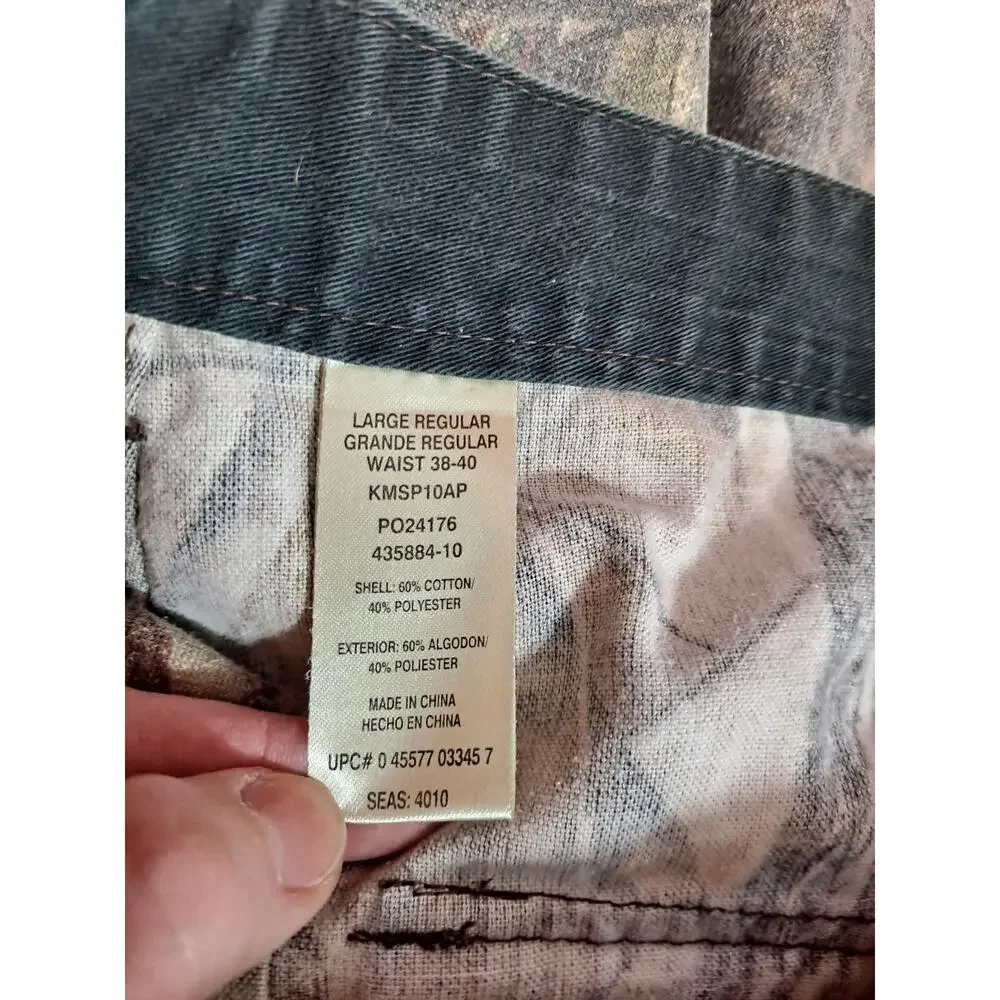 Realtree Men's Camo Baggy‎ Straight Leg Cargo Hunting Pants Size L